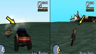 المشي فوق الماء 👣 🌊  gta san andreas [upl. by Nadnerb35]