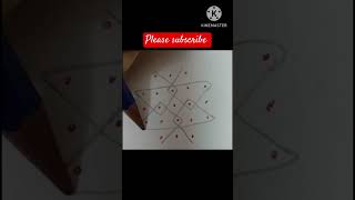 53 dots rangoli  simple rangoli with dots  shorts [upl. by Poll]