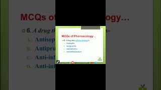 Pharmacology ।। Important MCQs Multiple Choice Questions with answers viral tiktok mcq [upl. by Harwin505]