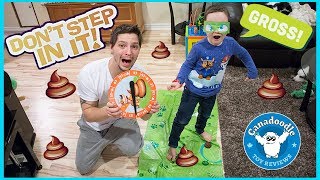 DONT STEP IN IT Doggie Doo Dodging Challenge Hilarious family fun kids game with a messy twist [upl. by Jegar]