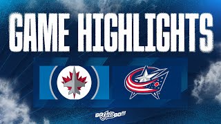 Columbus Blue Jackets vs Winnipeg Jets  Game Highlights [upl. by Piks312]