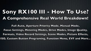 How To Use Sony Cameras Focus Modes Metering Manual Mode Etc [upl. by Yelraf712]