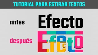 como ESTIRAR o DEFORMAR LETRAS con Photoshop [upl. by Topper]