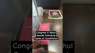 Congress amp Rahul Gandhi Distribute Copies of Constitution [upl. by Ursola]