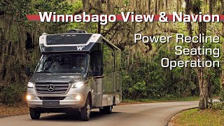 Winnebago View amp Navion 24T Power Recline Seating Operation  LichtsinnRVcom [upl. by Iatnwahs228]