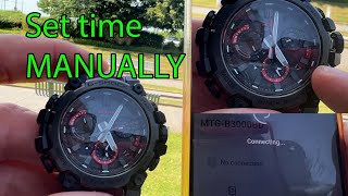 Casio G Shock MTG B3000 manually setting time date and using app to set time plus how to swap dials [upl. by Donnenfeld]