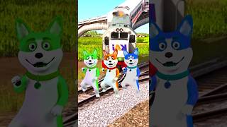 Big colourful dog redgreenblue viral dance trending train youtubeshorts funny ytshorts [upl. by Aciraa32]