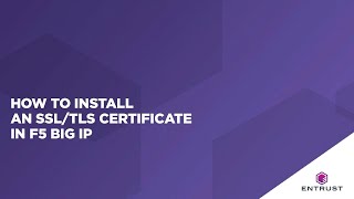 How to Install an SSLTLS certificate in F5 Big IP [upl. by Ardnoik]