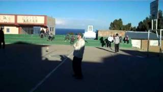 Playing soccer w Aymara Indian child on Amantani island Lake Titticaca Peru [upl. by Meghan]