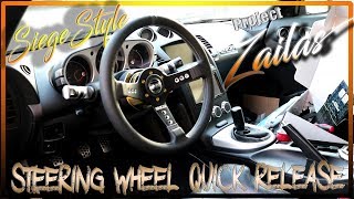 350Z NRG Quick Release and Sparco Steering Wheel Install W Horn amp Cruise Control [upl. by Gasser]