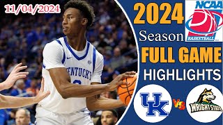 Kentucky vs Wright State Highlights  Nov 042024  College mens basketball Ncaa basketball 2024 [upl. by Lesnah]