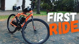 Motorized Bike 80cc FIRST RIDE [upl. by Gorman]