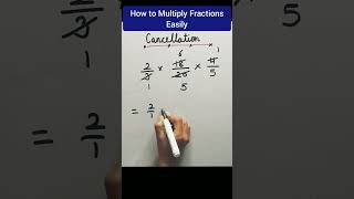 cancellation in maths  multiplication of fractions shorts youtubeshorts [upl. by Hinkel]