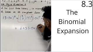 Edexcel AS Level Maths 83 The Binomial Expansion [upl. by Halley]