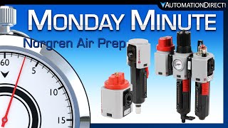 Norgren Air prep components Norgren FRL  Monday Minute at AutomationDirect [upl. by Asel118]