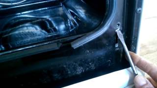 OVEN DOOR NOT CLOSING PROPERLY SIMPLE FIX Short single type hinge [upl. by Brawley]