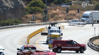 LA County Fire Department Air Ops Lands on Topanga Canyon [upl. by Hael35]