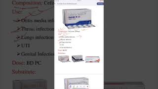 Taxim o 200 uses medicine antibiotics cefixime [upl. by Quita]