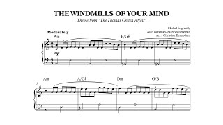 The Windmills Of Your Mind  Easy Piano [upl. by Anod]