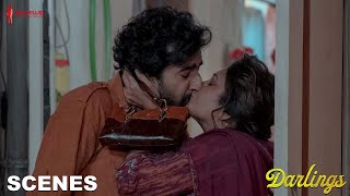 The Kiss  Darlings  Movie Scene  Shefali Shah Roshan Mathew Alia Bhatt [upl. by Seafowl]