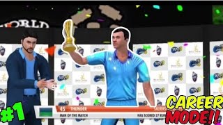 STARTING MY CAREER MODE IN WCC3 CRICKET GAME💀🔥 [upl. by Aymahs430]