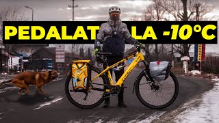 Alergat de caini cod portocaliu si pedalat la 10°C  PE BICICLETA PANA LA MARE [upl. by Constant]