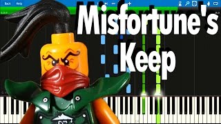 Ninjago Skybound  Misfortunes Keep song  Synthesia Piano Tutorial [upl. by Kaia]