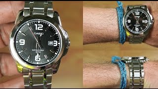 Casio Standard MTP1314D1AV STAINLESS STEEL  UNBOXING [upl. by Dahsar123]