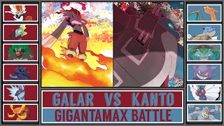 GALAR GMAX vs KANTO GMAX  Gigantamax Pokémon Battle [upl. by Leboff794]