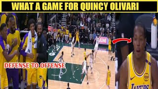 Quincy Olivari Full Game Highlights  Lakers Savior [upl. by Tsenre236]