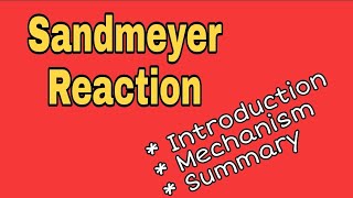 Sandmeyer reaction mechanism  Haloalkanes and haloarenes  class 12 chemistry [upl. by Ahsiadal]