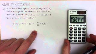 8  Bråk och Procent  Jämför och använd procent [upl. by Sall]