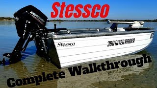 COMPLETE WALKTHROUGH Stessco 379 Tripper Custom Boat Build [upl. by Shig174]