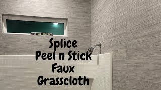 How to Splice Peel and Stick Faux Grasscloth Wallpaper  Spencer Colgan [upl. by Paco]