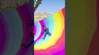 GTA 5 Ultimate Water Slide Ragdoll Spiderman  Epic Moment [upl. by Aleac413]