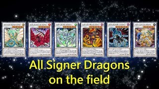 YuGiOh Duel Links All Signer Dragons on the field [upl. by Retrop]