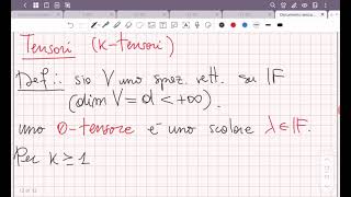 ktensori su V spazio LkV e operazioni Prodotto tensoriale Non commutatività e associatività [upl. by Yle]