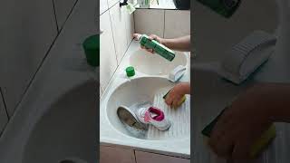 Comprei a espuma mágica 😱 rotinadolar limpando limpeza lavando cleaning limpezarapida [upl. by Bunde900]