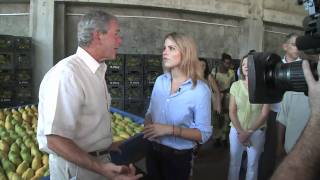 Clinton Bush Haiti Fund President Bush visits Haitian Agriculture ImportExport [upl. by Keldah972]