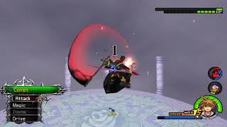 KH2 Final Mix lvl 1 Critical absent silhouette Marluxia boss battle [upl. by Uriah]