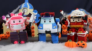 Robocar POLI  Happy Halloween  Special Halloween Song  Playing with Kids  Little Big Play [upl. by Hsoj]