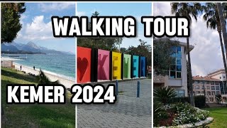 Kemer waterfront Türkiye 2024  Walking tour on Kemer Turkey 2024 [upl. by Cliffes]