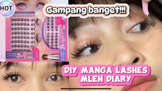 MLEN DIARY BABY COMIC LASHES REVIEW  EYELASH EXTENSION SENDIRI JADI GAMPANG BANGET [upl. by Tristis6]