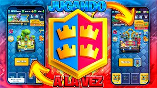 ¡JUGANDO 2 CUENTAS A LA VEZ EN 2C2 EN CLASH ROYALE💀 [upl. by Ahsiekram928]