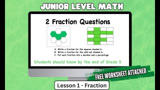 Must Know By End of Grade 5  Fractions Decimal and Percentage  Practice Math Free Worksheet [upl. by Rem898]