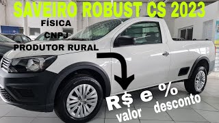 VW SAVEIRO ROBUST CS 2023  Avaliação e Preços [upl. by Ennairoc228]