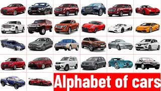 Vehicles ABC  Learn Alphabet with Cars  Cars names in alphabetical way  Abcd of cars [upl. by Nauh]