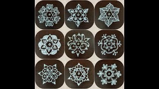 DAILY KOLAM DESIGNS WITH 5 X 3 DOTSSimple rangoliDesigns with dots5 x 3 dots mugguluEasy rangoli [upl. by Gudrin]