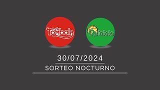 Sorteo Nocturno de Quiniela y Tómbola  30072024 [upl. by Yleme]