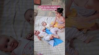 🫶🏻Big sister is like mini mom cutebaby family funny trending youtubeshorts shortsfeed shorts [upl. by Cower]